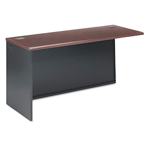 HON 38000 Series Left Return Shell, 60w x 24d x 29-1/2h, Mahogany/Charcoal