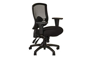 Alera ALEET4217 Etros Series Mid-Back Multifunction with Seat Slide Chair, Black