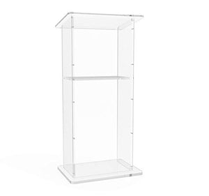FixtureDisplays Clear Acrylic Lucite Podium Pulpit Lectern 45" Tall 1803-2