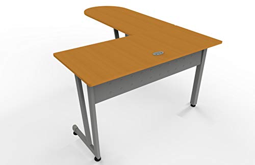 Linea Italia ZUM120, Corner, Home Office L-Shaped Desk, Maple