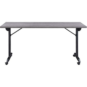 Lorell Mobile Folding Training Table, Weathered Charcoal,Powder Coated