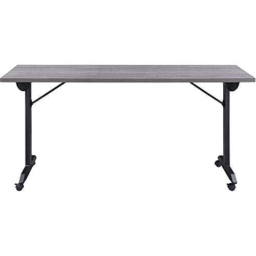 Lorell Mobile Folding Training Table, Weathered Charcoal,Powder Coated
