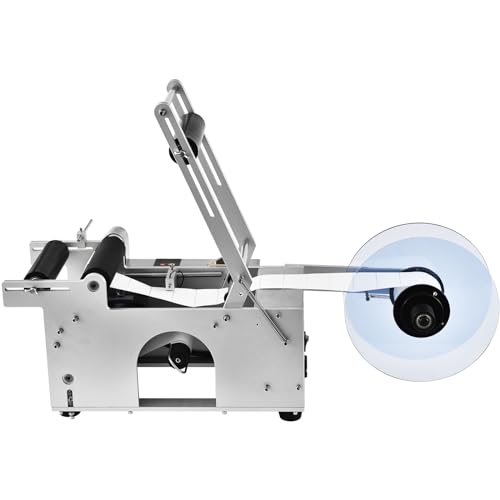 VEVOR Semi-Automatic Round Labeling Machine, Electric Bottle Label Applicator
