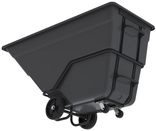 Akro-Mils 77710BLACK Akro-Tilt Heavy-Duty Utility Cart, 2000 lbs. Load Capacity, 300 Gallon - Black