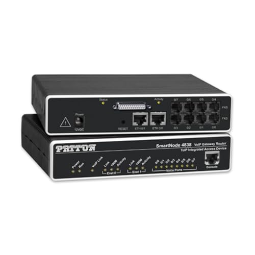 Patton Electronics - SmartNode 4 FXS & 4 FXO VoIP IAD, V.35 WAN, H.323/SIP, External UI Power