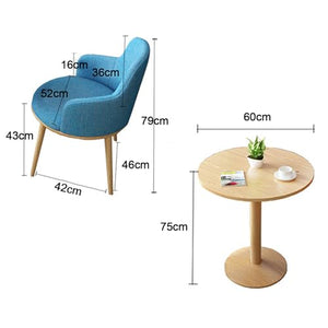 BYJSJY Round Dining Table And 3 Chairs Set - Small Negotiation Table for Business Conference Room, Kitchen Lounge, Living Room - Modern Leisure Dining Room Furniture (Color: A4)