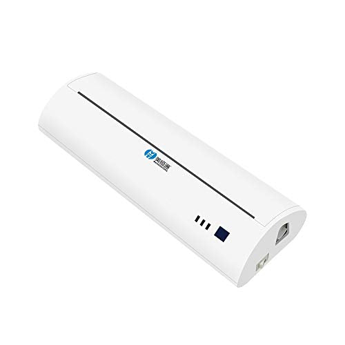 Docooler A4 Portable Thermal Printer BT Printer Built-in Battery Test Paper Document Photo Printer White US Plug