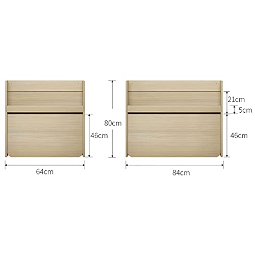 Wall Mounted Computer Desk Folding Drop-Leaf Table Desk with Storage Shelf Wood Home Office Table Workstation for Small Spaces