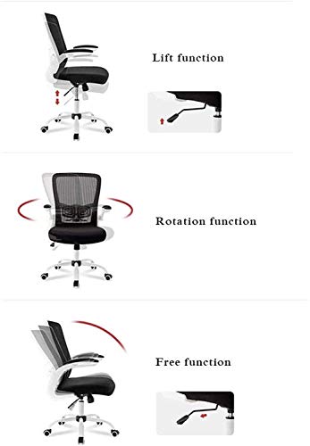 KouRy Ergonomic Mesh Office Chair with Flip Up Arms and Lumbar Support
