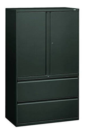 HON 895LSS 800 Series Storage Cabinet with 2-Drawer Lateral File, Charcoal