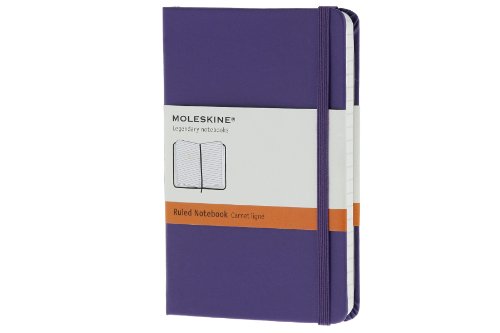 Moleskine Classic Notebook, Hard Cover, Pocket (3.5" x 5.5") Ruled/Lined, Brilliant Violet