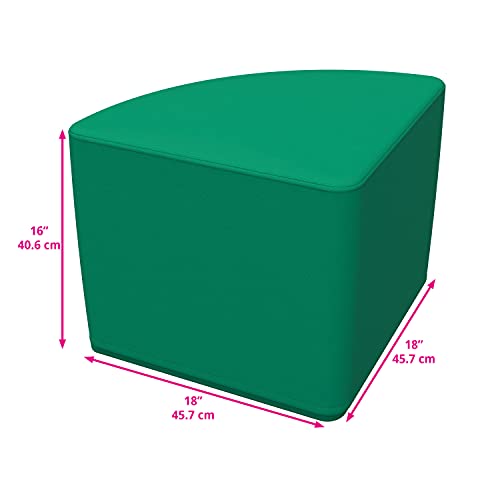 FDP SoftScape Pie Ottoman, Collaborative Flexible Seating for Kids, Teens, Adults; Soft Foam Furniture for in-Home Learning, Classrooms, Offices, Libraries, Junior 16" H (4-Piece) - Contemporary