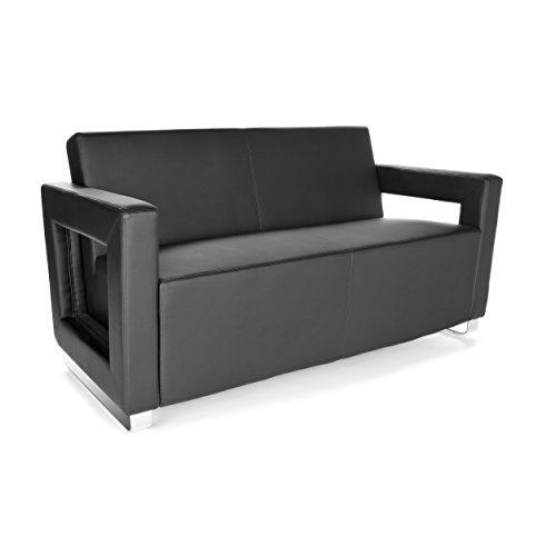 OFM 832-PU606 Distinct Reception Room Sofa, Black