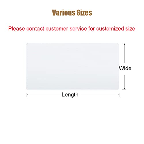 KUAIE Transparent Floor Mat for Hard Floor, Oil & Scratch Resistant, Customizable - 1.5mm, 180x250cm