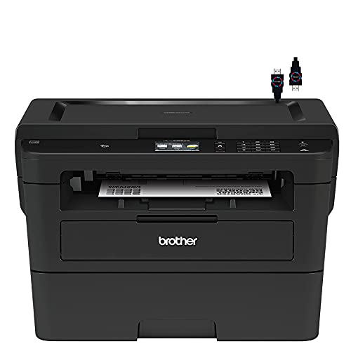 Brother Premium HL L23 Series Compact Monochrome All-in-One Laser Printer I Print Scan Copy I 2.7" Color LCD I Wireless | Mobile Printing I Auto 2-Sided Printing I 36 ppm + Delca HDMI Cable