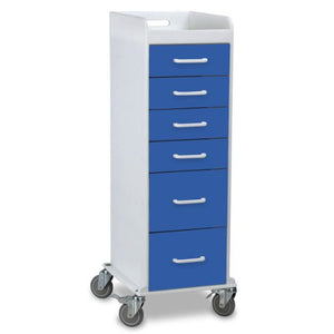 TrippNT Polyethylene Medical Cart Tall 6-Drawer