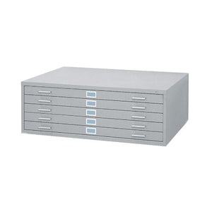 Safco 4998GRR Flat File Cabinet for 48" x 36" Documents, 5-Drawer, Gray