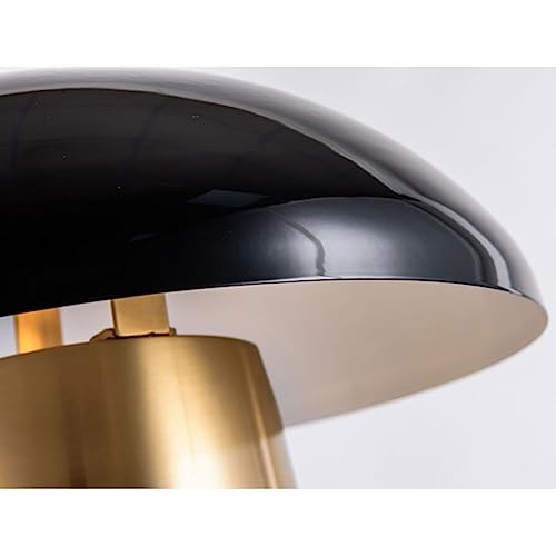 DOOKAA Classic Brass Desk Lamp - Vintage Metal Mushroom Table Lamp