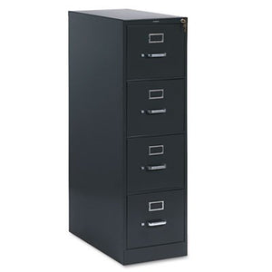 HON 310 Series Vertical File Cabinet - Steel - 4 File Drawers - Letter Size - Charcoal