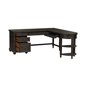 Liberty Furniture Harvest Home Black L Shaped Desk Set