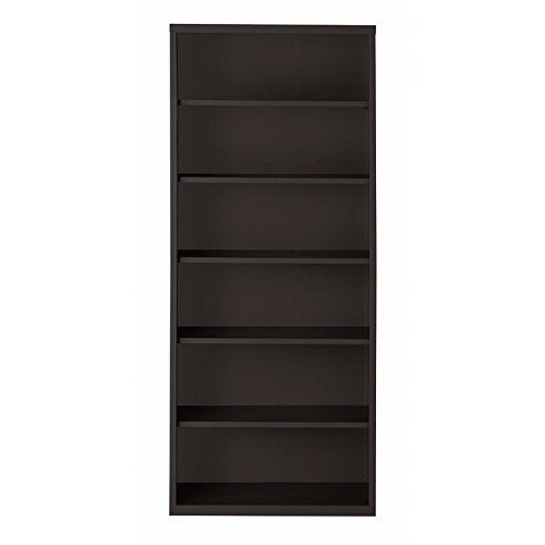 Hirsh 6 Shelf Metal Bookcase in Black