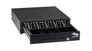 EOM-POS Cash Register Drawer + Thermal Receipt Printer (80mm) + Barcode Scanner (Cordless) [Black]+ 10 Rolls of Receipt Paper