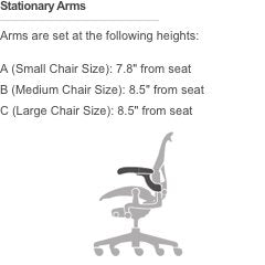 Herman Miller Aeron Ergonomic Office Chair with Standard Tilt and Zonal Back Support | Fixed Arms and Braking Casters | Medium Size B with Graphite Finish