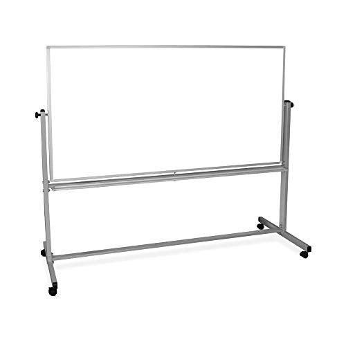Luxor Mobile Dry Erase Double Sided Magnetic Whiteboard - 72"W x 40"H