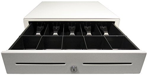 APG VB554A-AW1616 Vasario Series Standard-Duty Cash Drawer with USB PRO Interface, Painted Front, 16.3" x 16.3" x 4.3", White
