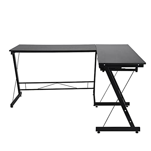 HUIJK L-Shape Corner Computer Desk PC Laptop Study Table Home Office Desk Workstation