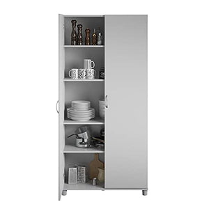 Pemberly Row 36" Utility Storage Cabinet in Dove Gray