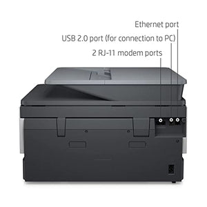 HP OfficeJet Pro 90 18e All-in-One Wireless Color Inkjet Printer, Gray - Print Scan Copy Fax - Instant Ink Ready, 22 ppm, 4800 x 1200 dpi, 512MB Memory, 35-Sheet ADF, Ethernet, Cbmou External Webcam