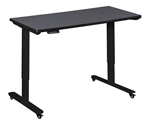 Regency HAD6024GYBK Power Desk Esteem Height Adjustable 60" x 24" Grey