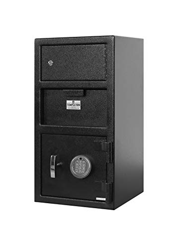 Templeton Standard Depository Drop Safe & Lock Box, Electronic Multi-User Keypad Combination Lock with Key Backup, Anti Fishing Security, 1.5 CBF Black