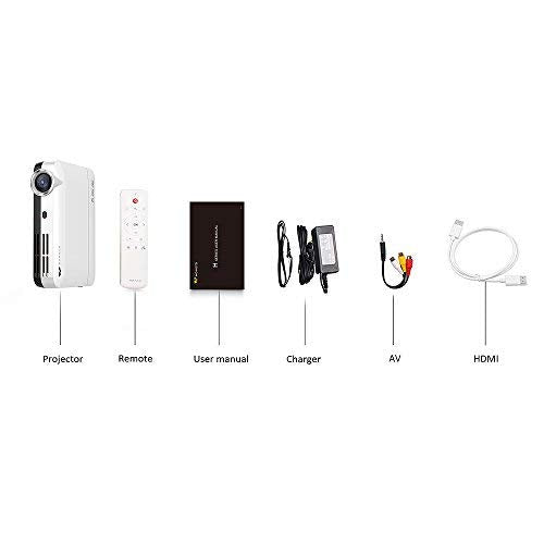 WOWOTO H9 Video Projector 3500 Lumens Android OS Smart Mini Projector with WIFI Bluetooth 4.0 HDMI and Keystone Correction
