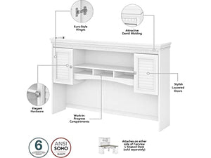 Bush Furniture FV013G2W 60-Inch L-Shaped Desk with Hutch, File Cabinet, Bookcase, Storage