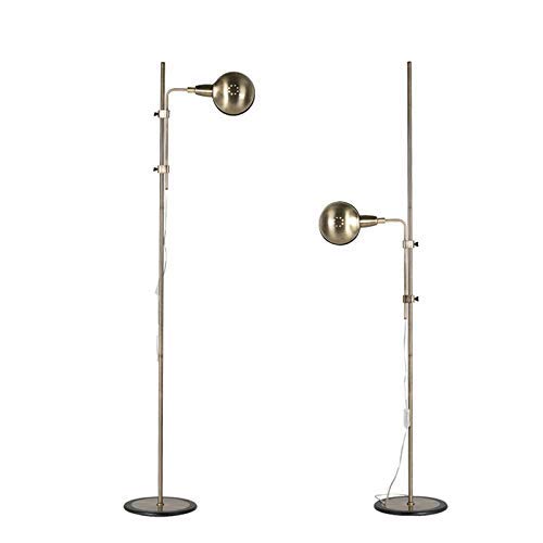 Tuersuer Bright Lights at Night Style Simple Modern Living Room Coffee Table Sofa lamp Room Bedroom Bedside Wrought Iron Creative Gold Floor lamp (Color : Green)