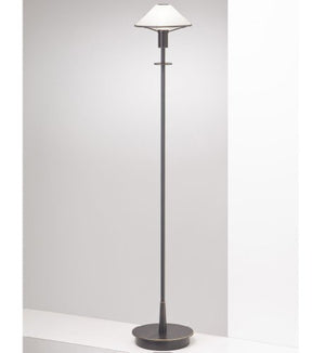 Holtkoetter 6515 HBOB SW Lighting for The Aging Eye Halogen Floor Lamp, Hand-Brushed Old Bronze with Satin White Glass, 8" x 7.25" x 43.5"