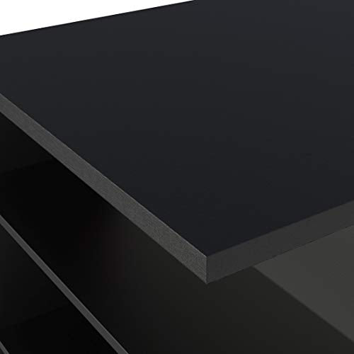 MADESA Computer Gaming Desk, Office Writing Workstation with Large Monitor Stand (Black)