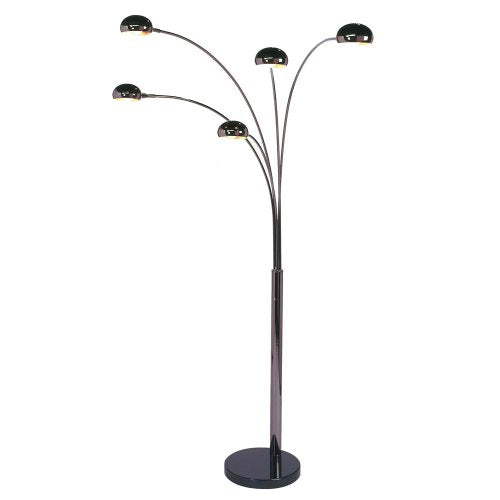 NOVA of California 4035 Mushroom Arc Lamp, Black Nickel,