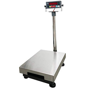 PEC Scales Stainless Steel Bench Scale, Commercial Digital Weighing Scale/Postal Scale/Shipping Scale, 600×0.02lb Capacity (12"x 16")