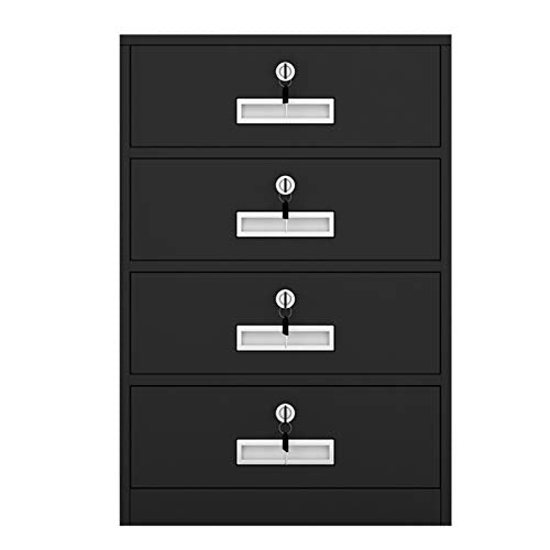 Office Supplies 4-Layer Metal Drawer Filing Cabinet with Lockable Desk - Home Office File Manager and Storage Box