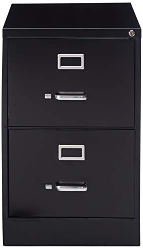 Lorell 2-Drawer Vertical File, Legal, 18 by 26-1/2 by 28-3/8-Inch, Black