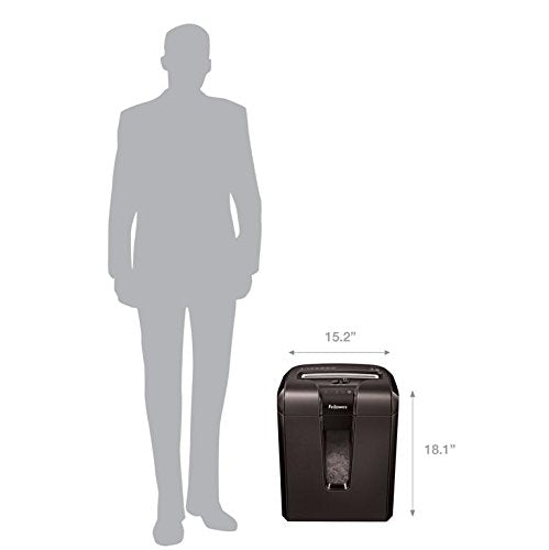 Fellowes Powershred 63Cb 10-Sheet Cross-Cut Paper and Credit Card Shredder with Jam Blocker Technology (4600001),Black
