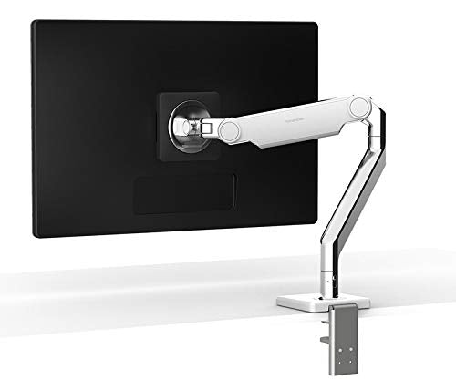 Humanscale M2.1 Adjustable Monitor Arm with Two-Piece Clamp Mount with Base - Black M21CMBBTB