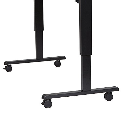 Luxor 60" Electric Standing Desk with Black Frame and Dark Walnut Top