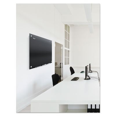 Infinity Magnetic Glass Marker Board, 72 x 48, Black, Sold as 1 Each