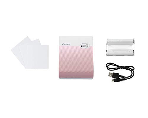 Canon SELPHY QX10 Portable Square Photo Printer for iPhone or Android, Pink