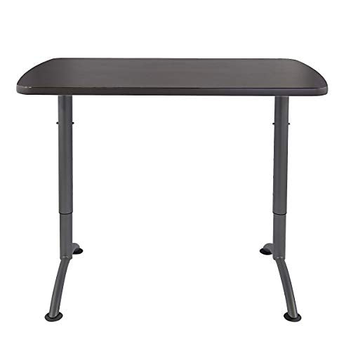 Iceberg Adjustable Height Conference Table 30" x 60" - Walnut/Gray Leg