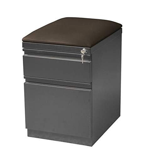 Lorell Seat Cushion Top Mobile File Pedestal, Gray